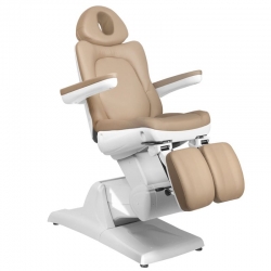 Fotel kosmetyczny do pedicure elektryczny Azzurro 870S 3 silniki Cappuccino