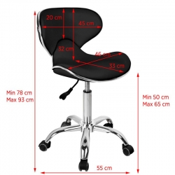 Taboret kosmetyczny Gabbiano Q-4599 czarny