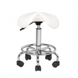 Taboret kosmetyczny 6010 biały