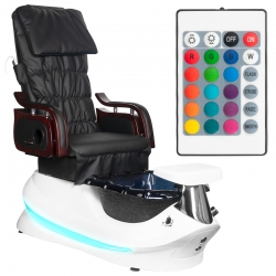 Fotel pedicure spa AS-261 czarno-biały z funkcją masażu i pompą