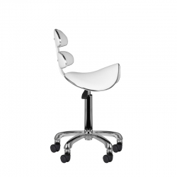 Taboret kosmetyczny roll speed AM-880 biały
