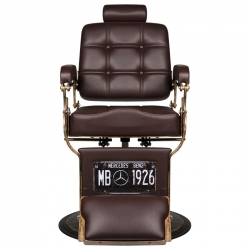 Fotel barberski Gabbiano Boss brązowy