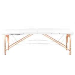 Stół składany do masażu drewniany Komfort Activ Fizjo 2 segmentowe white