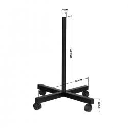 Lampa lupa S4 + statyw czarna