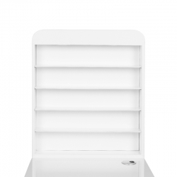 Biurko kosmetyczne 310 z pochłaniaczem kasetowym białe lewe