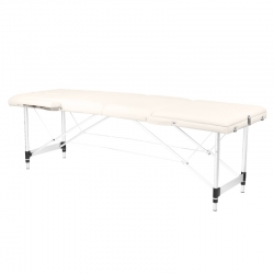 Stół składany do masażu aluminiowy komfort Activ Fizjo 3 segmentowy cream