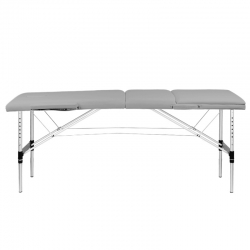 Stół składany do masażu aluminiowy komfort Activ Fizjo 3 segmentowy szary