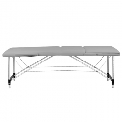 Stół składany do masażu aluminiowy komfort Activ Fizjo 3 segmentowy szary