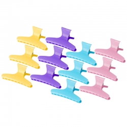 Klamry fryzjerskie do włosów kraby E-47 12 szt, 8,2 cm mix kolor