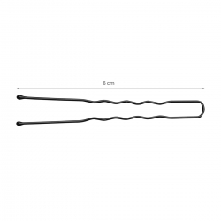 Kokówki fryzjerskie do włosów E-65 300 szt. 6 cm czarne