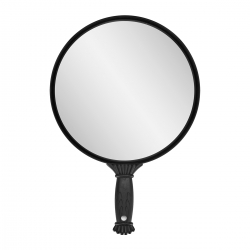 Lusterko fryzjerskie okrągłe z rączką Q-35