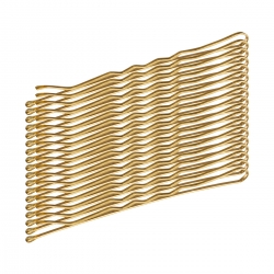 Wsuwki fryzjerskie do włosów E-64 36 szt. 6 cm złote