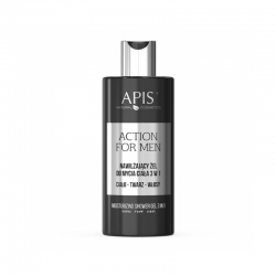 Apis action for men nawilżający żel do mycia ciała 3 w1 300 ml