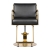 Fotel fryzjerski Gabbiano Prato czarny ze złotą podstawą