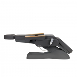 Fotel kosmetyczny elektryczny Sillon Lux 273b 3 silniki szary na szarej podstawie