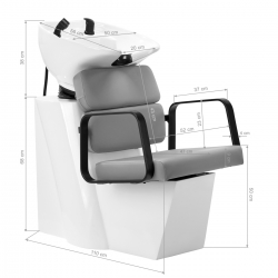 Myjnia fryzjerska Gabbiano Porto czarno-szara