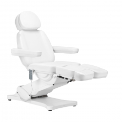 Fotel kosmetyczny do pedicure elektryczny Sillon Classic 3 silniki z kołyską biały