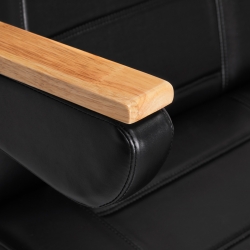 Fotel kosmetyczny elektryczny Sillon Lux 273b 3 silniki z taboretem 304 czarny