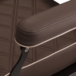 Fotel barberski Gabbiano Carlos Brązowy