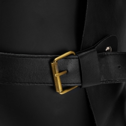 Fartuch barberski K-508 czarny eco skóra