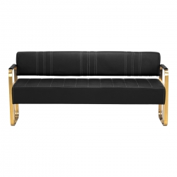 Sofa do poczekalni Gabbiano Avila czarno-złota