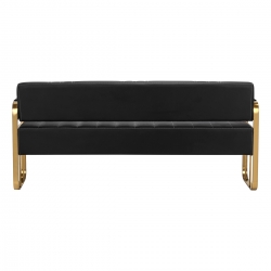 Sofa do poczekalni Gabbiano Avila czarno-złota