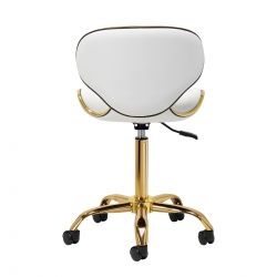 Taboret kosmetyczny Gabbiano Q-4599G biały
