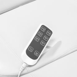 Fotel kosmetyczny elektryczny Sillon Luxury 3 silniki sterowanie nożne biały