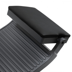 Fotel barberski Gabbiano Bruno czarny z szarą podstawą