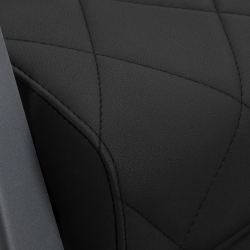 Fotel barberski Gabbiano Bruno czarny z szarą podstawą