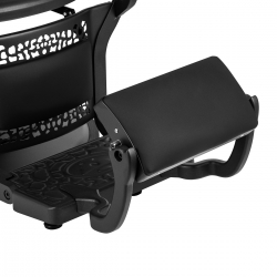 Fotel barberski Gabbiano Niccolo czarny gładki (bez guzików)