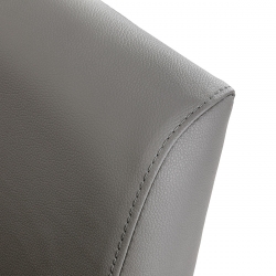 Fotel fryzjerski Gabbiano Lucca szary z czarną podstawą