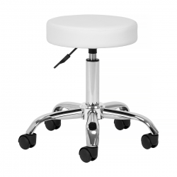 Taboret kosmetyczny AM-310v biały