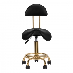 Taboret kosmetyczny 6001-G złoto - czarny 2 gat