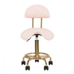 Taboret kosmetyczny 6001-G złoto - różowy 2 gat