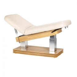 Leżanka SPA Sillon Comfort kremowa z jasnobrązową podstawą