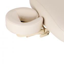 Leżanka SPA Sillon Comfort kremowa z jasnobrązową podstawą