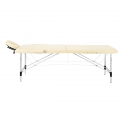 Balance stół składany do masażu aluminiowy 2 segmentowe cream