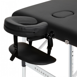 Balance stół składany do masażu aluminiowy 3 segmentowy czarny
