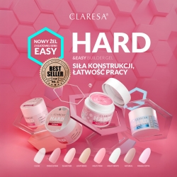 Claresa Żel budujący Hard&easy builder gel milky white 45g
