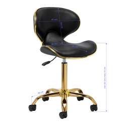 Taboret kosmetyczny Gabbiano Q-4599G v2 czarny
