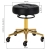 Taboret fryzjerski Gabbiano D054G czarno-złoty